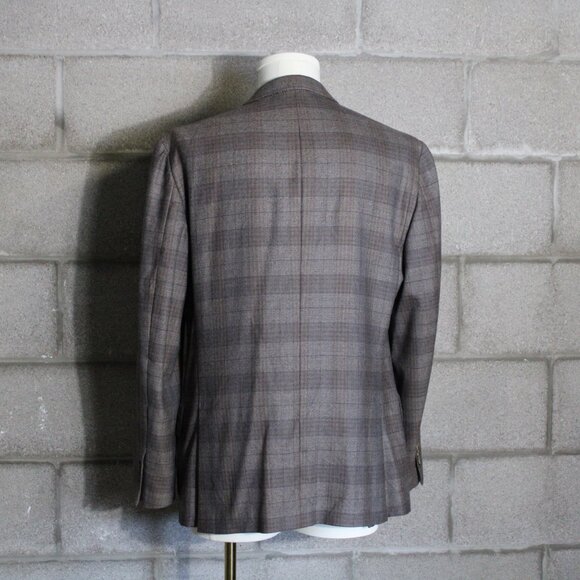 Coppley Ermenegildo Zegna SZ 40R Sports Jacket Blazer Tan & Gray - Picture 4 of 7